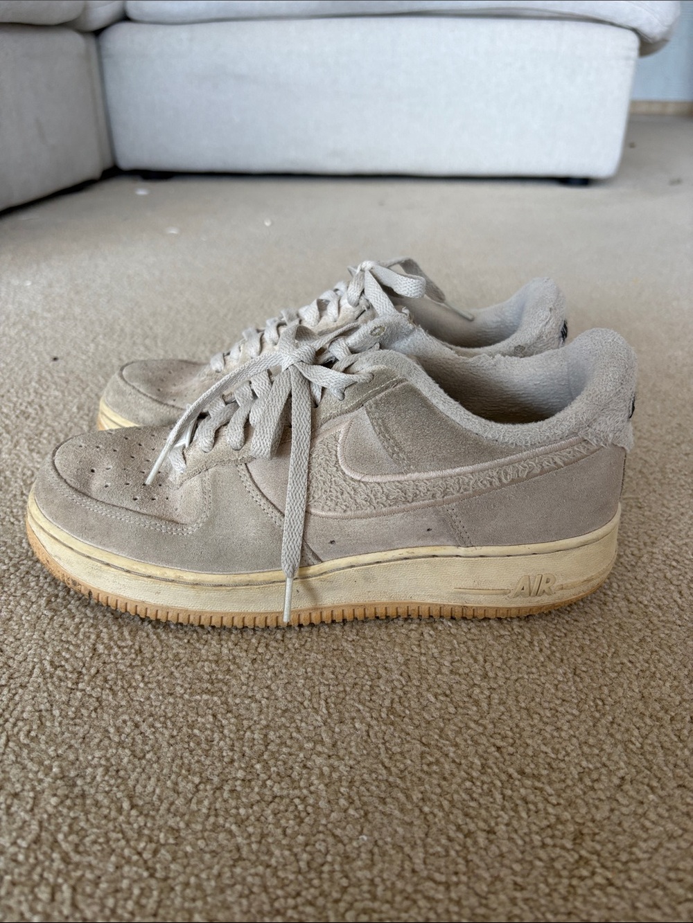 Nike Women’s Suede Low-Top Sneakers — Light Taupe